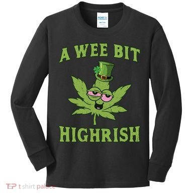 St Patricks Day, A Wee Bit, Funny St Patricks Day Kids Long Sleeve Shirt