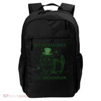 St Patricks Day If I Shenan Once I’Ll Shenanigan Funny Cat Backpack thumb 0