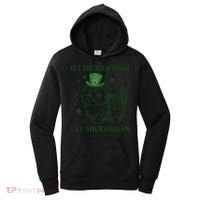 St Patricks Day If I Shenan Once I’Ll Shenanigan Funny Cat Women's Hoodie thumb 0
