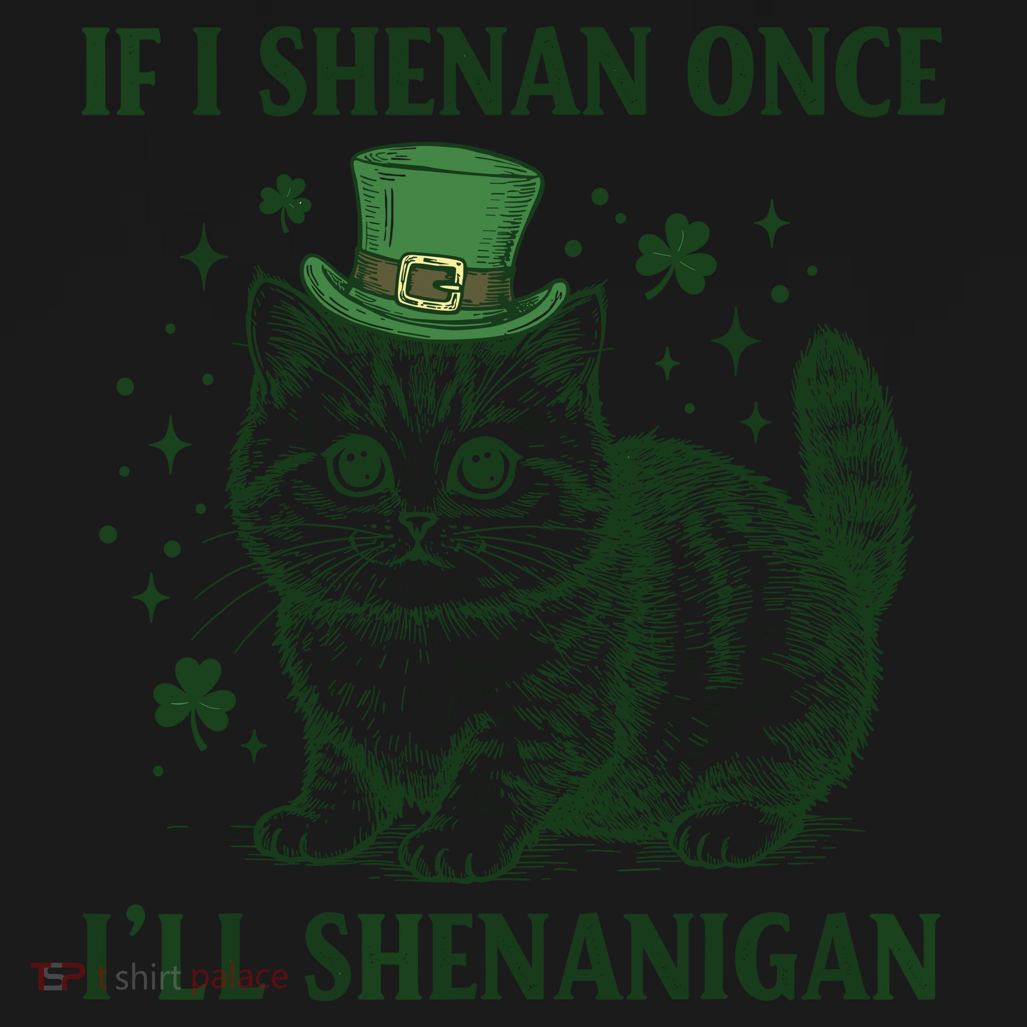 St Patricks Day If I Shenan Once I’Ll Shenanigan Funny Cat Women's Tank Top