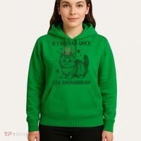 St Patricks Day If I Shenan Once I’Ll Shenanigan Funny Cat Hoodie thumb 5