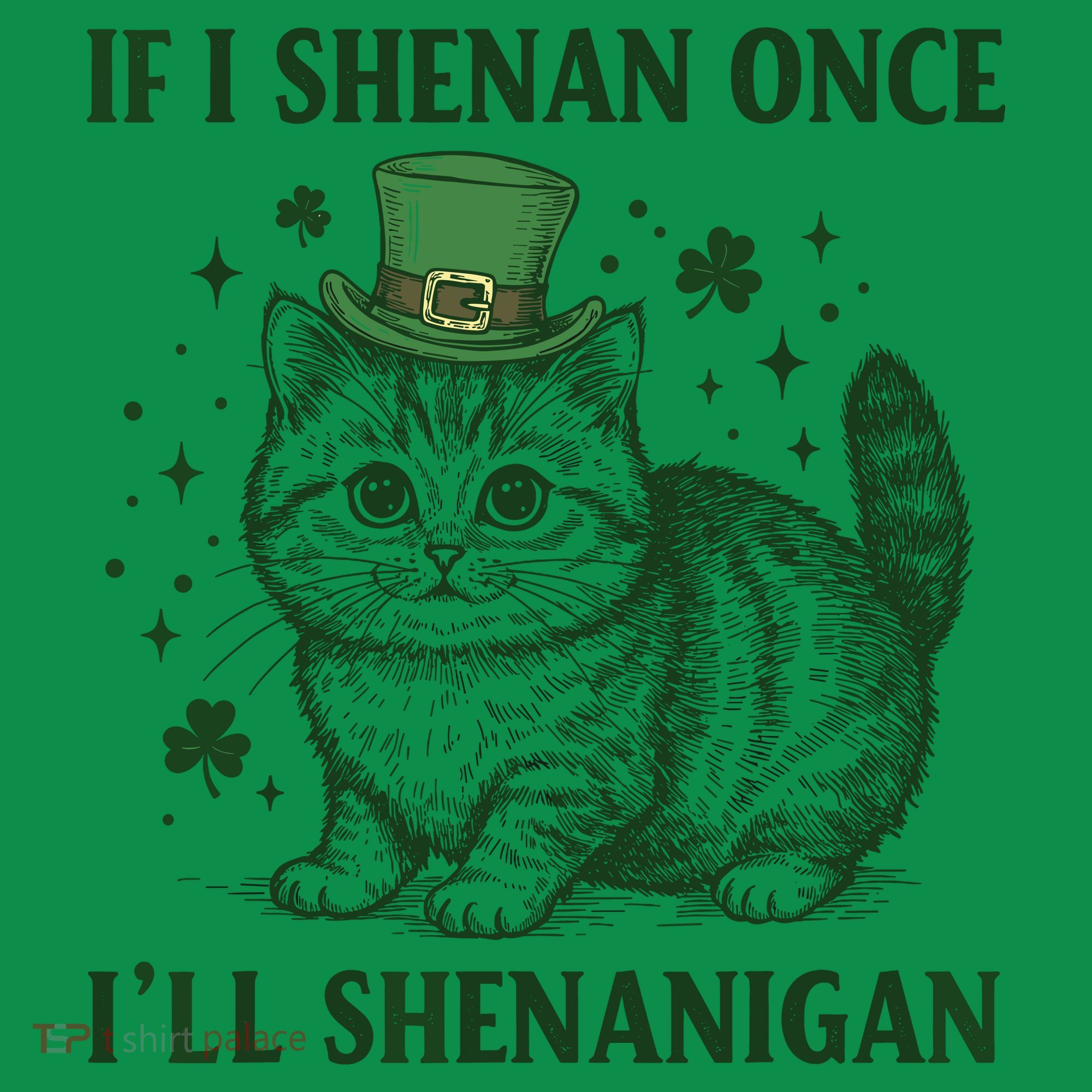St Patricks Day If I Shenan Once I’Ll Shenanigan Funny Cat Mousepad