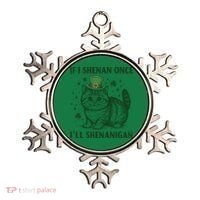 St Patricks Day If I Shenan Once I’Ll Shenanigan Funny Cat Ornament thumb 0