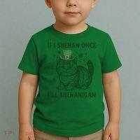 St Patricks Day If I Shenan Once I’Ll Shenanigan Funny Cat Toddler T-Shirt thumb 2