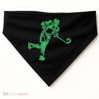 St Patricks Day Hockey Irish Saint Paddy's Shamrock USA-Made Doggie Bandana thumb 0