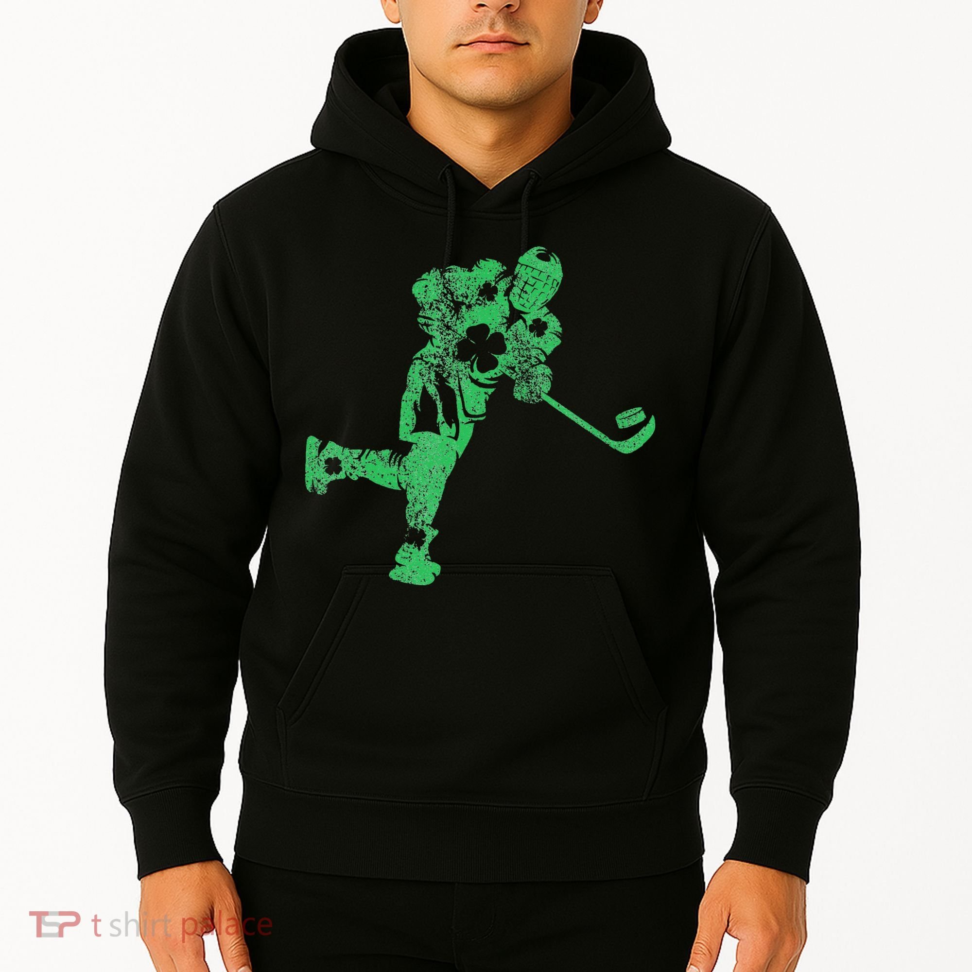 St Patricks Day Hockey Irish Saint Paddy's Shamrock Hoodie