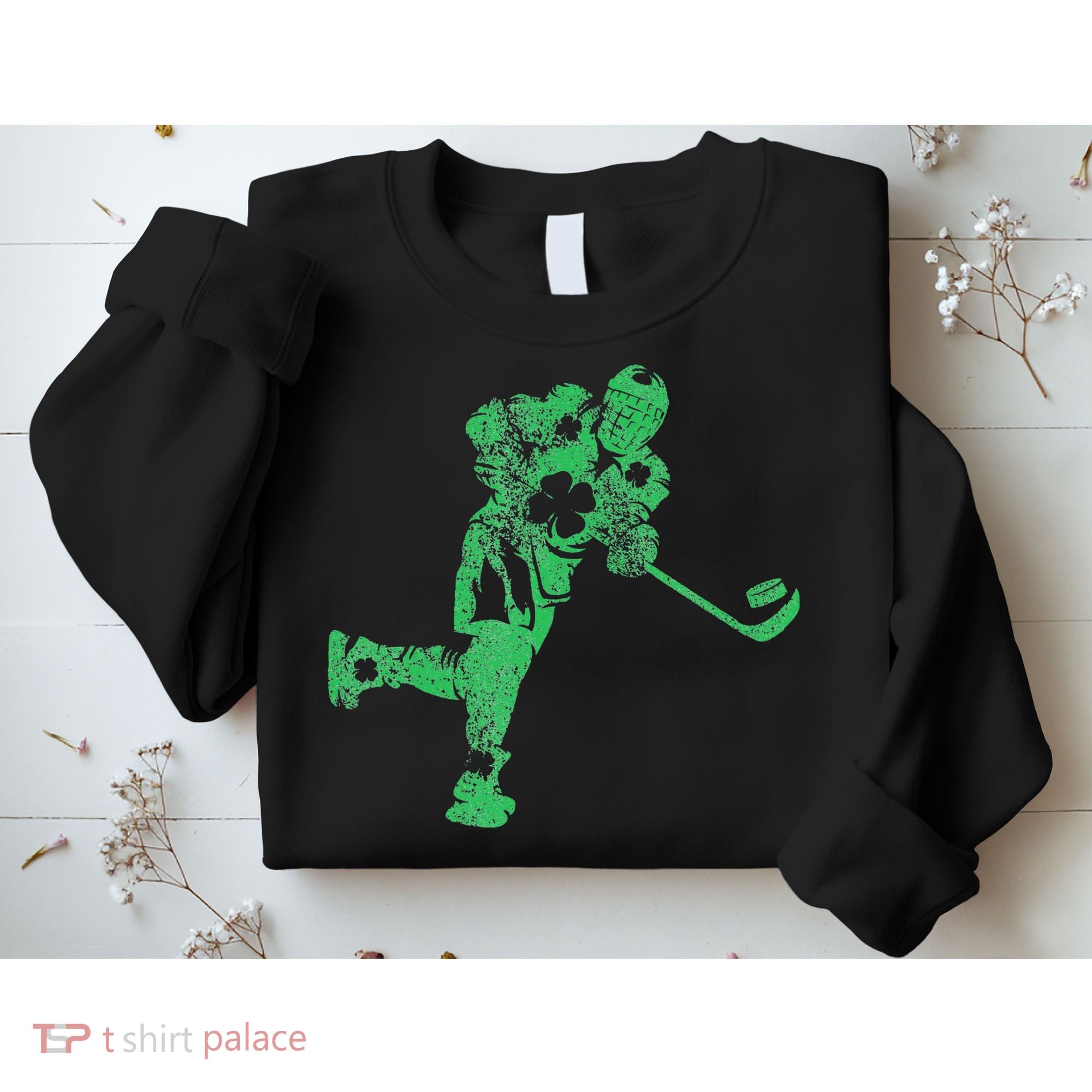 St Patricks Day Hockey Irish Saint Paddy's Shamrock Sweatshirt