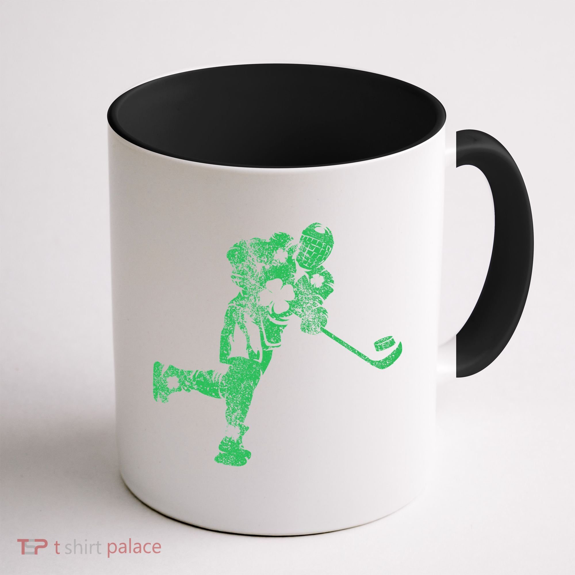 St Patricks Day Hockey Irish Saint Paddy's Shamrock Coffee Mug