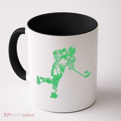 St Patricks Day Hockey Irish Saint Paddy's Shamrock Coffee Mug