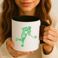 St Patricks Day Hockey Irish Saint Paddy's Shamrock Coffee Mug thumb 3