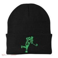 St Patricks Day Hockey Irish Saint Paddy's Shamrock Beanie thumb 0