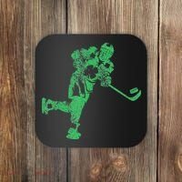 St Patricks Day Hockey Irish Saint Paddy's Shamrock Coaster thumb 0