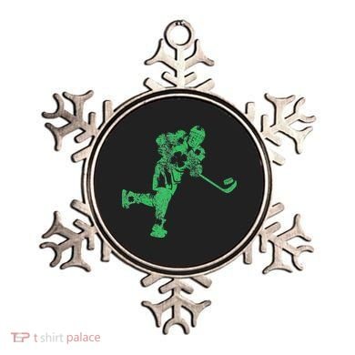 St Patricks Day Hockey Irish Saint Paddy's Shamrock Ornament