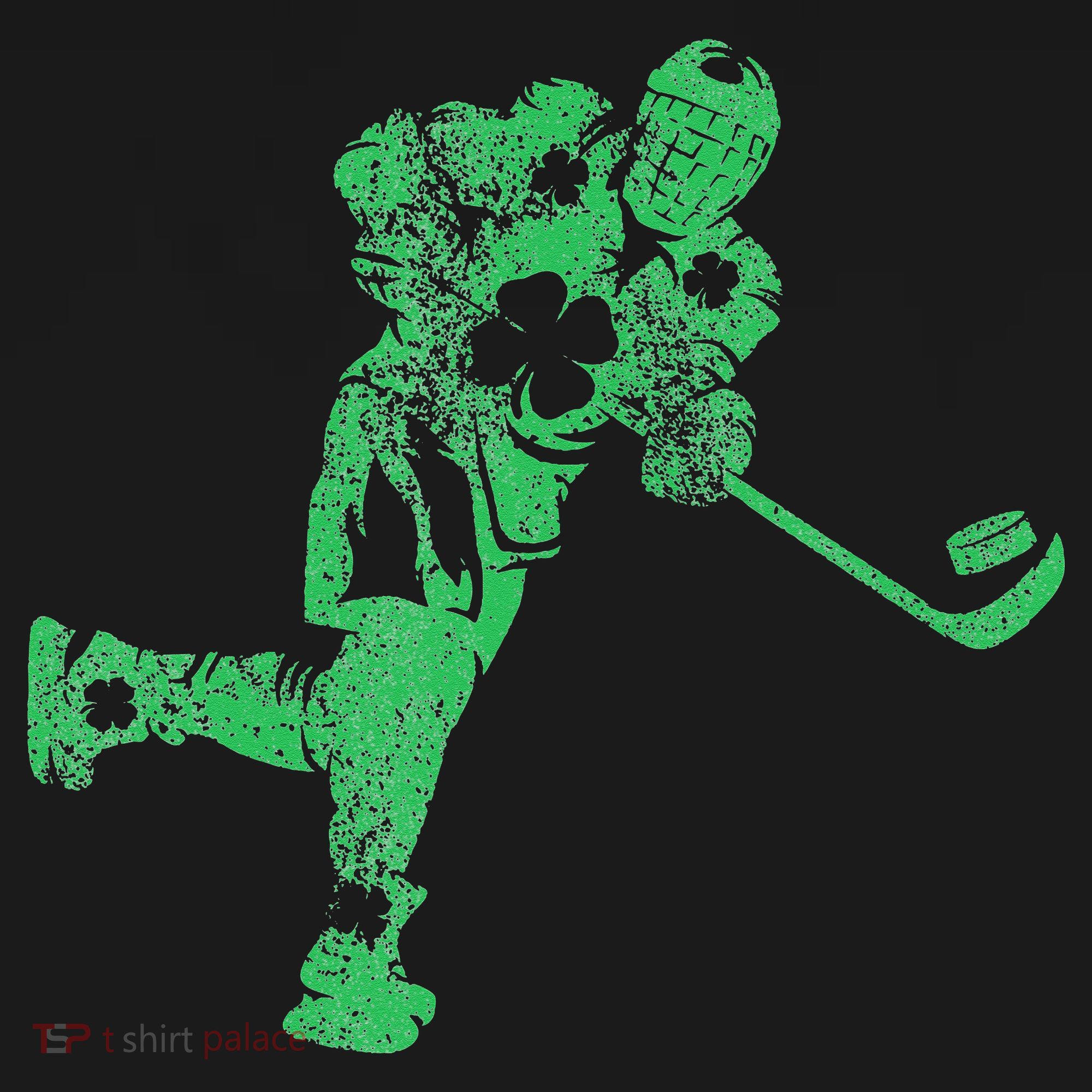 St Patricks Day Hockey Irish Saint Paddy's Shamrock Ornament