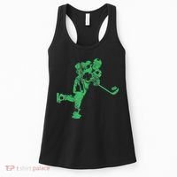 St Patricks Day Hockey Irish Saint Paddy's Shamrock Women's Tank Top thumb 0