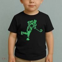 St Patricks Day Hockey Irish Saint Paddy's Shamrock Toddler T-Shirt thumb 2