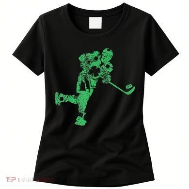 St Patricks Day Hockey Irish Saint Paddy's Shamrock Women's T-Shirt