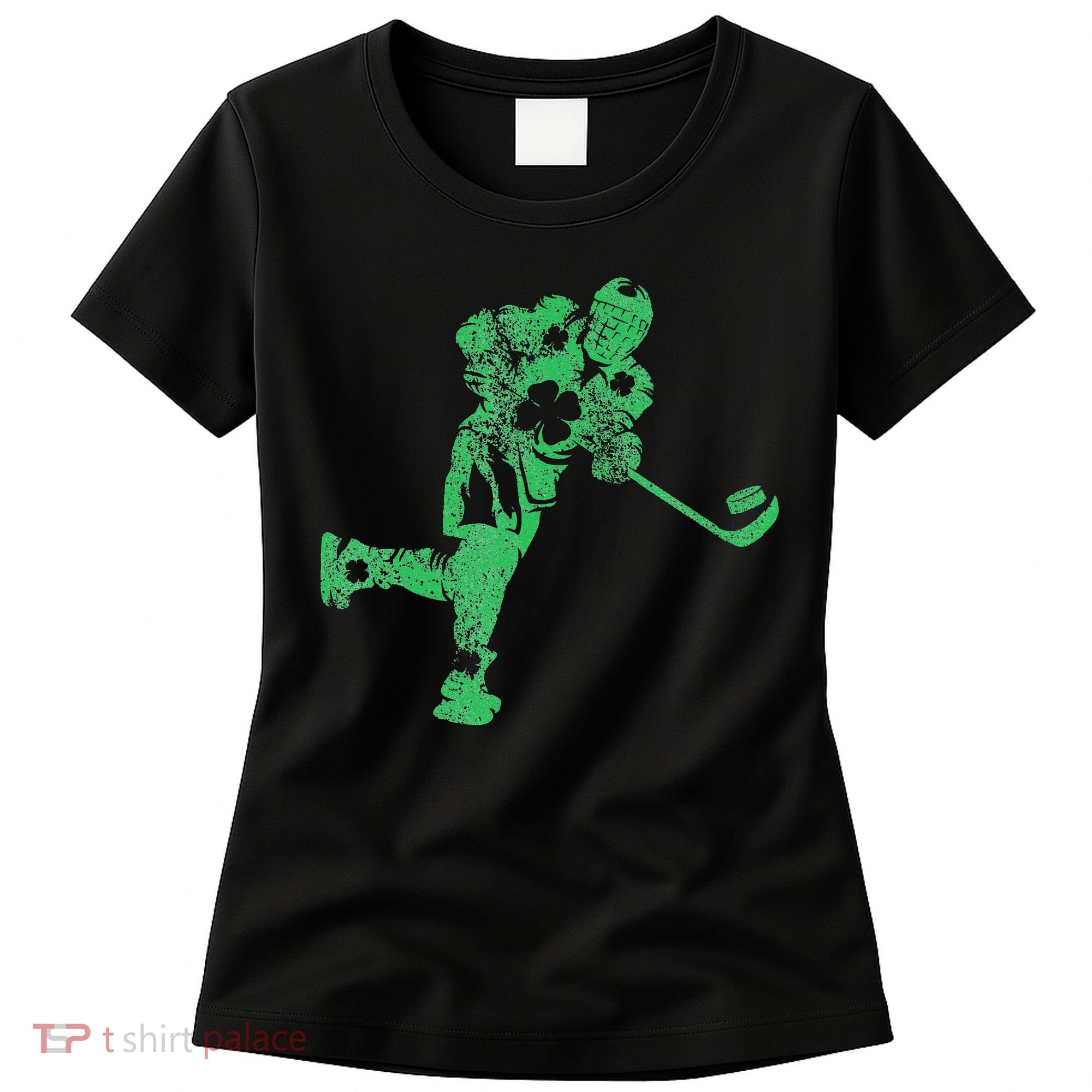 St Patricks Day Hockey Irish Saint Paddy's Shamrock Women's T-Shirt