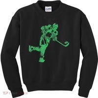 St Patricks Day Hockey Irish Saint Paddy's Shamrock Kids Sweatshirt thumb 0