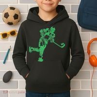 St Patricks Day Hockey Irish Saint Paddy's Shamrock Kids Hoodie thumb 2