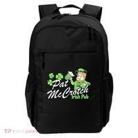 St. PattyS Day Pat Mccrotch Irish Pub Lucky Clover Backpack thumb 0