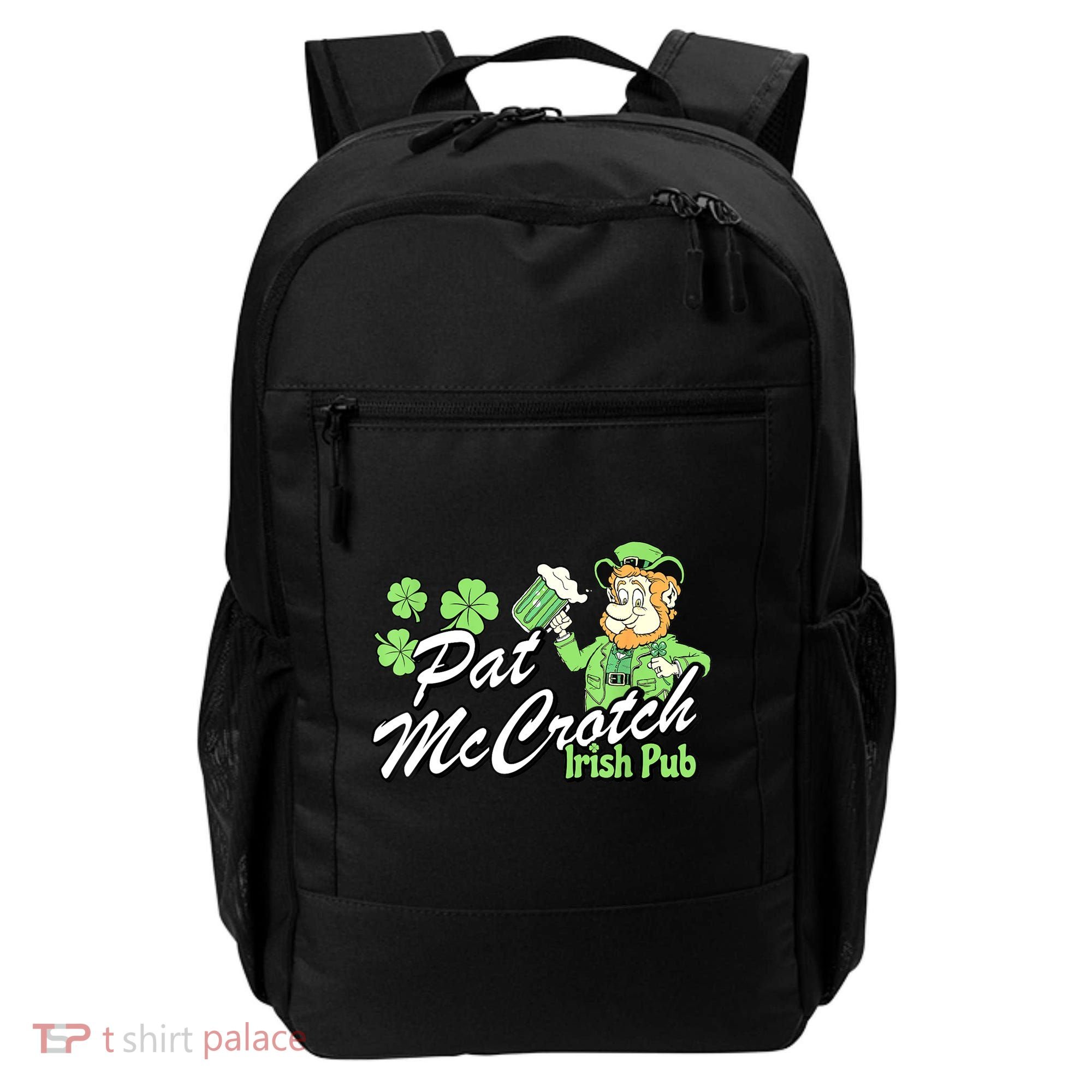 St. PattyS Day Pat Mccrotch Irish Pub Lucky Clover Backpack