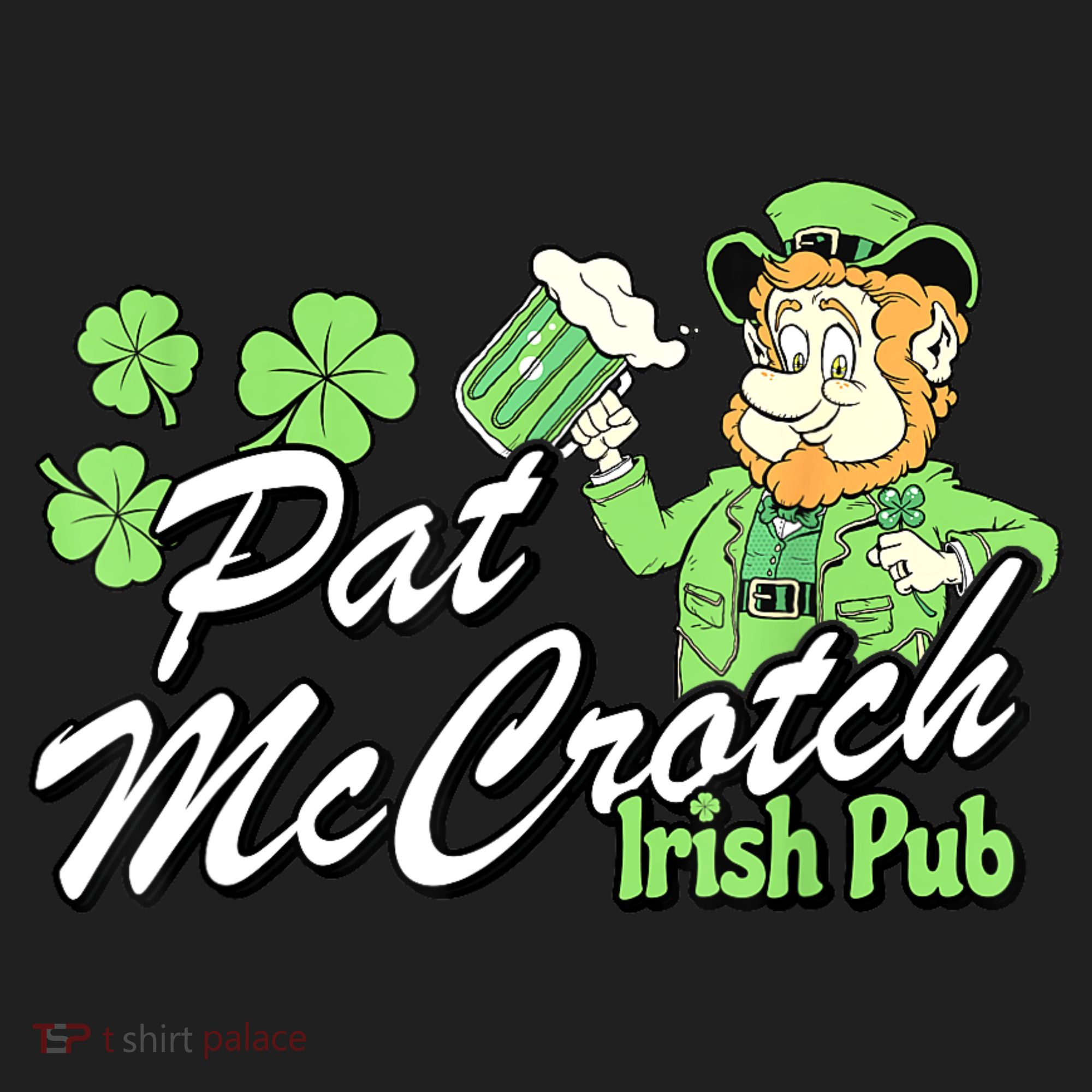 St. PattyS Day Pat Mccrotch Irish Pub Lucky Clover Beanie