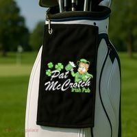 St. PattyS Day Pat Mccrotch Irish Pub Lucky Clover Golf Towel thumb 2