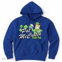 St. PattyS Day Pat Mccrotch Irish Pub Lucky Clover Hoodie thumb 0