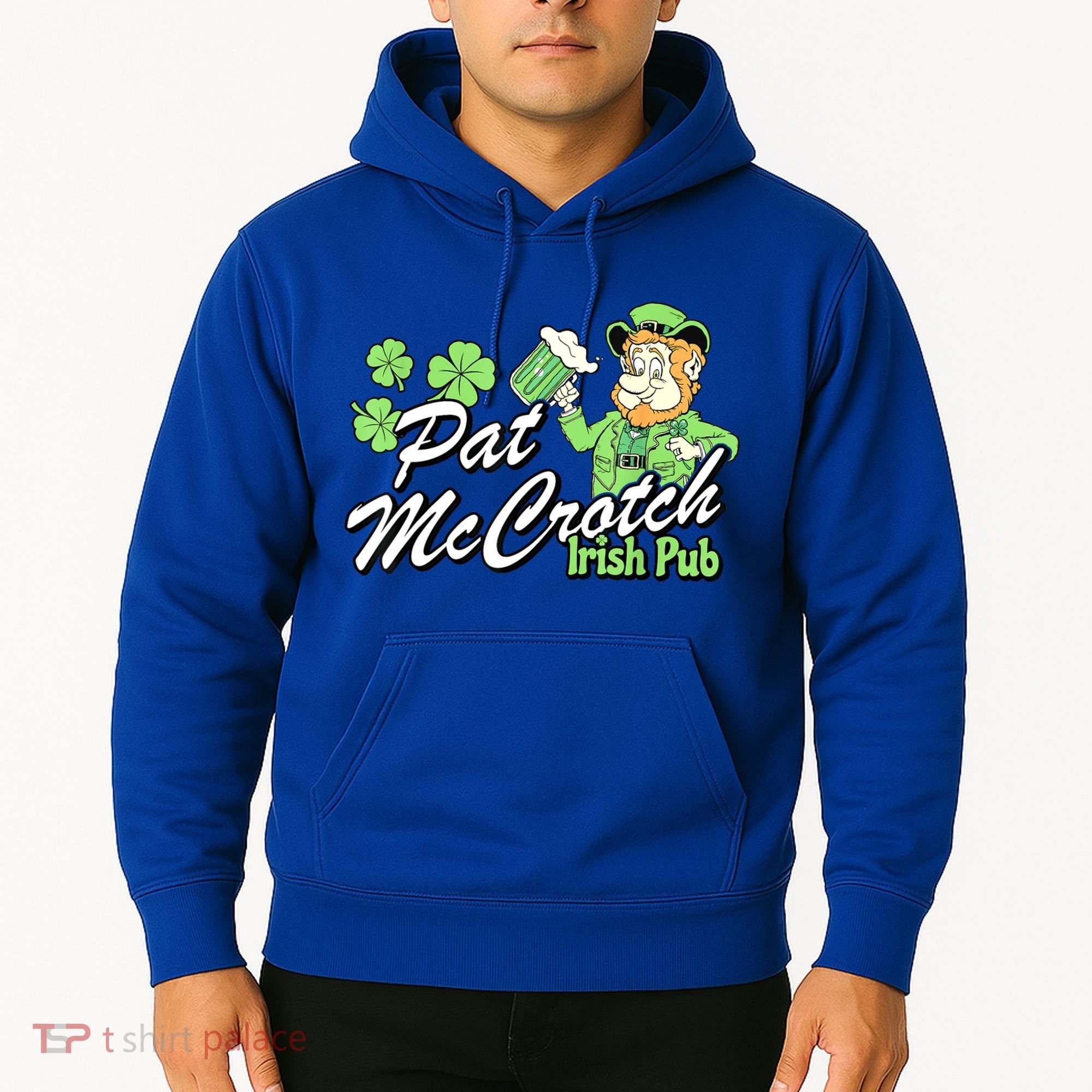 St. PattyS Day Pat Mccrotch Irish Pub Lucky Clover Hoodie