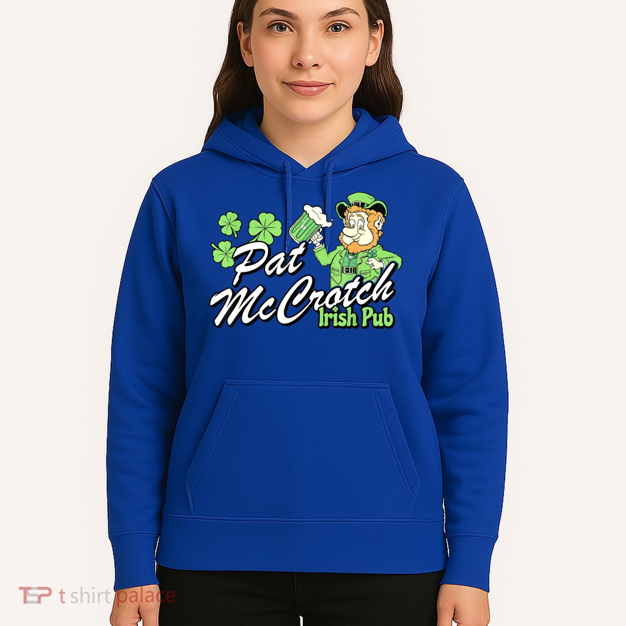St. PattyS Day Pat Mccrotch Irish Pub Lucky Clover Hoodie
