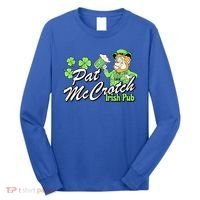 St. PattyS Day Pat Mccrotch Irish Pub Lucky Clover Long Sleeve Shirt thumb 0