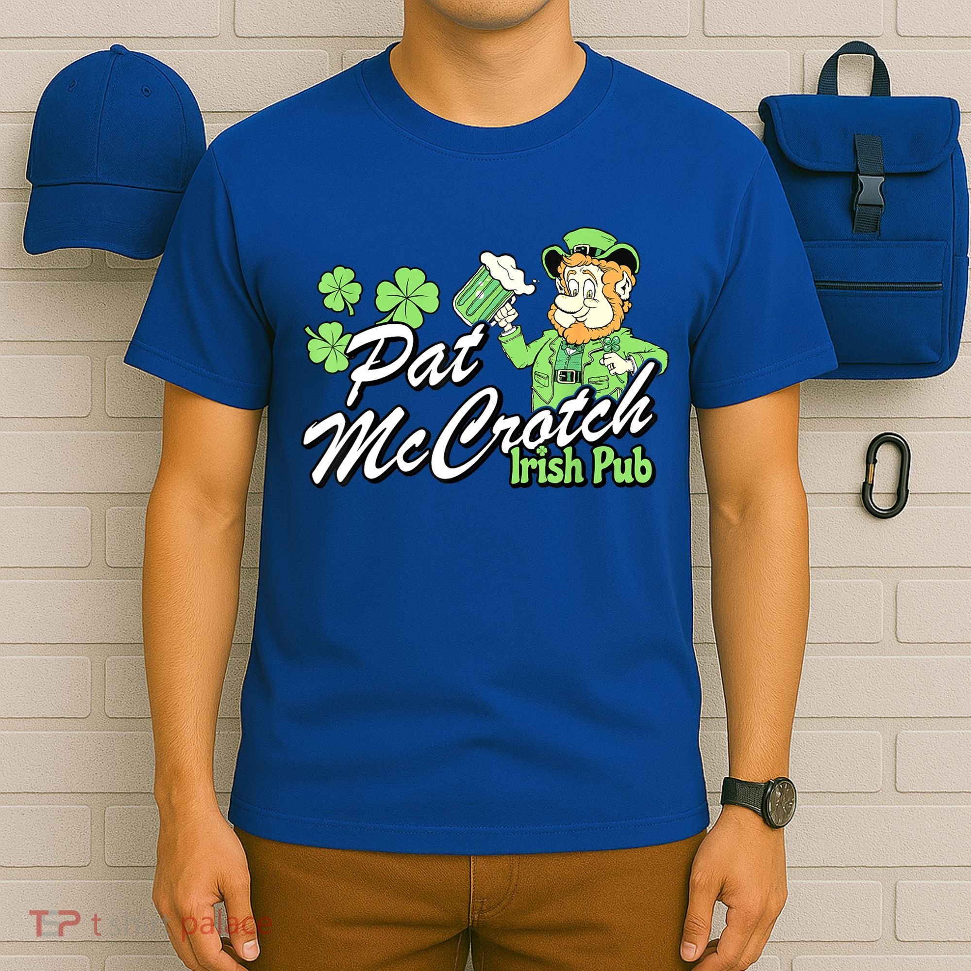 St. PattyS Day Pat Mccrotch Irish Pub Lucky Clover T-Shirt