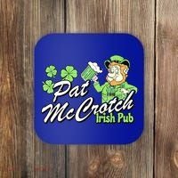 St. PattyS Day Pat Mccrotch Irish Pub Lucky Clover Coaster thumb 0