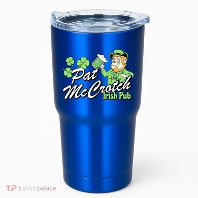 St. PattyS Day Pat Mccrotch Irish Pub Lucky Clover Tumbler