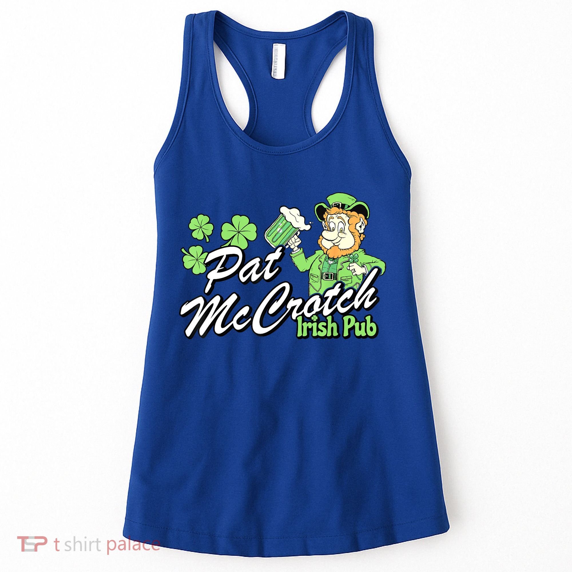 St. PattyS Day Pat Mccrotch Irish Pub Lucky Clover Women's Tank Top