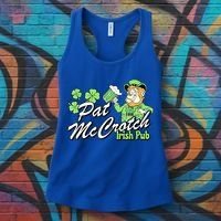St. PattyS Day Pat Mccrotch Irish Pub Lucky Clover Women's Tank Top thumb 3