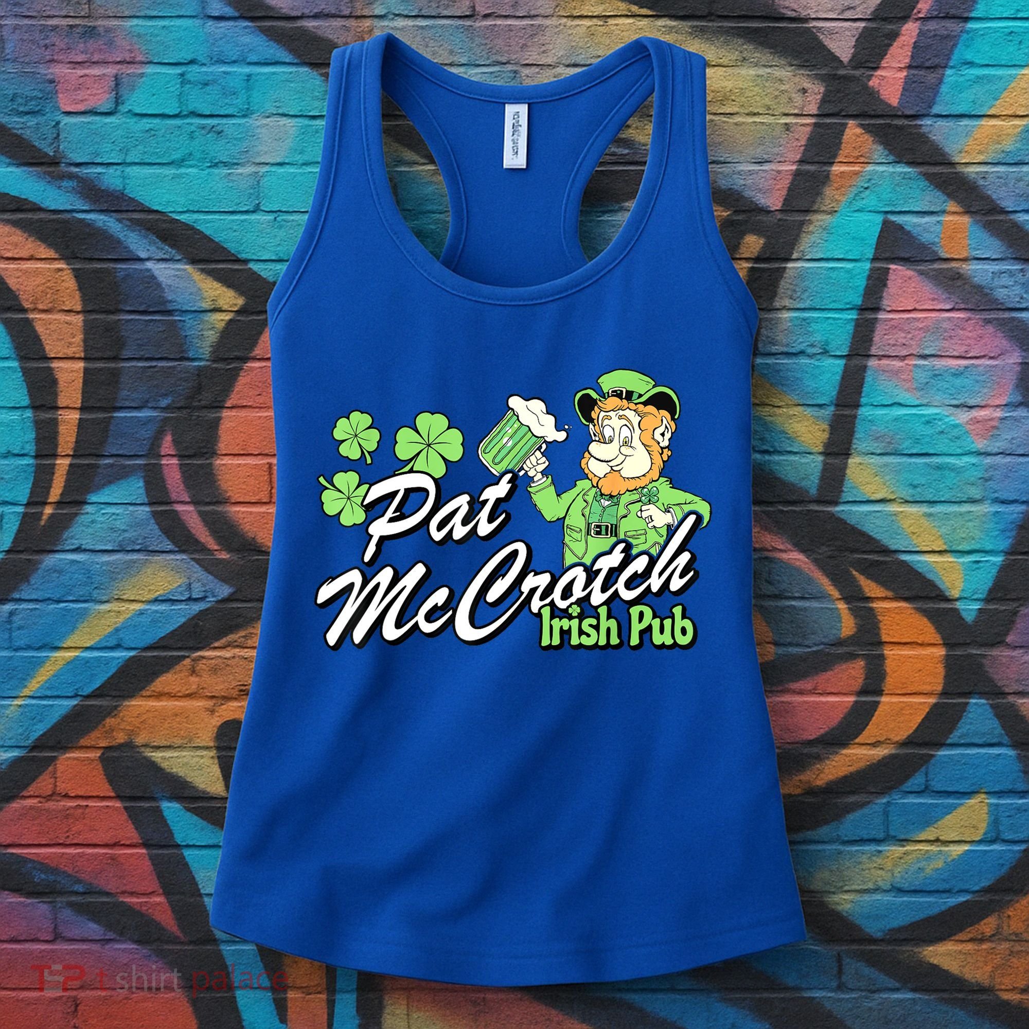 St. PattyS Day Pat Mccrotch Irish Pub Lucky Clover Women's Tank Top