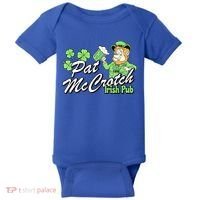St. PattyS Day Pat Mccrotch Irish Pub Lucky Clover Baby Bodysuit thumb 0
