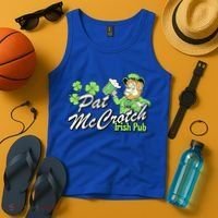St. PattyS Day Pat Mccrotch Irish Pub Lucky Clover Tank Top thumb 4