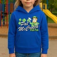 St. PattyS Day Pat Mccrotch Irish Pub Lucky Clover Kids Hoodie thumb 3