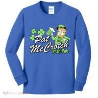 St. PattyS Day Pat Mccrotch Irish Pub Lucky Clover Kids Long Sleeve Shirt thumb 0