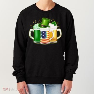St Patricks Day Usa American Flag Beers Women's Sweatshirt