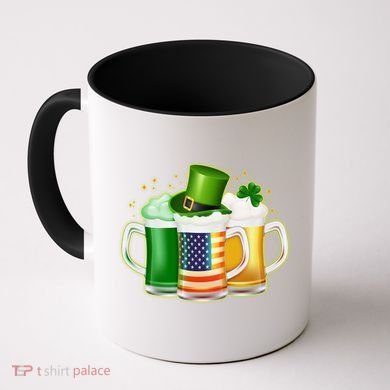 St Patricks Day Usa American Flag Beers Coffee Mug
