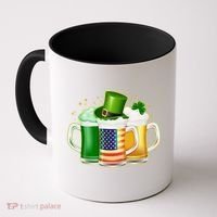 St Patricks Day Usa American Flag Beers Coffee Mug thumb 0