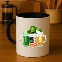 St Patricks Day Usa American Flag Beers Coffee Mug thumb 4