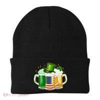 St Patricks Day Usa American Flag Beers Beanie thumb 0