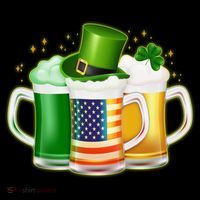 St Patricks Day Usa American Flag Beers Women's Hoodie thumb 2