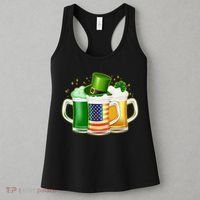 St Patricks Day Usa American Flag Beers Women's Tank Top thumb 3