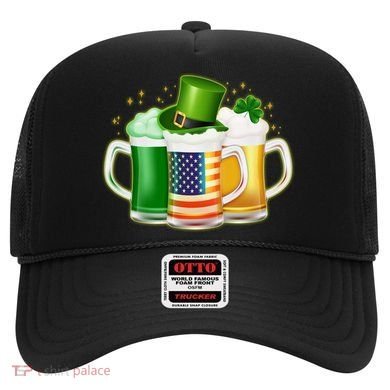 St Patricks Day Usa American Flag Beers Hat